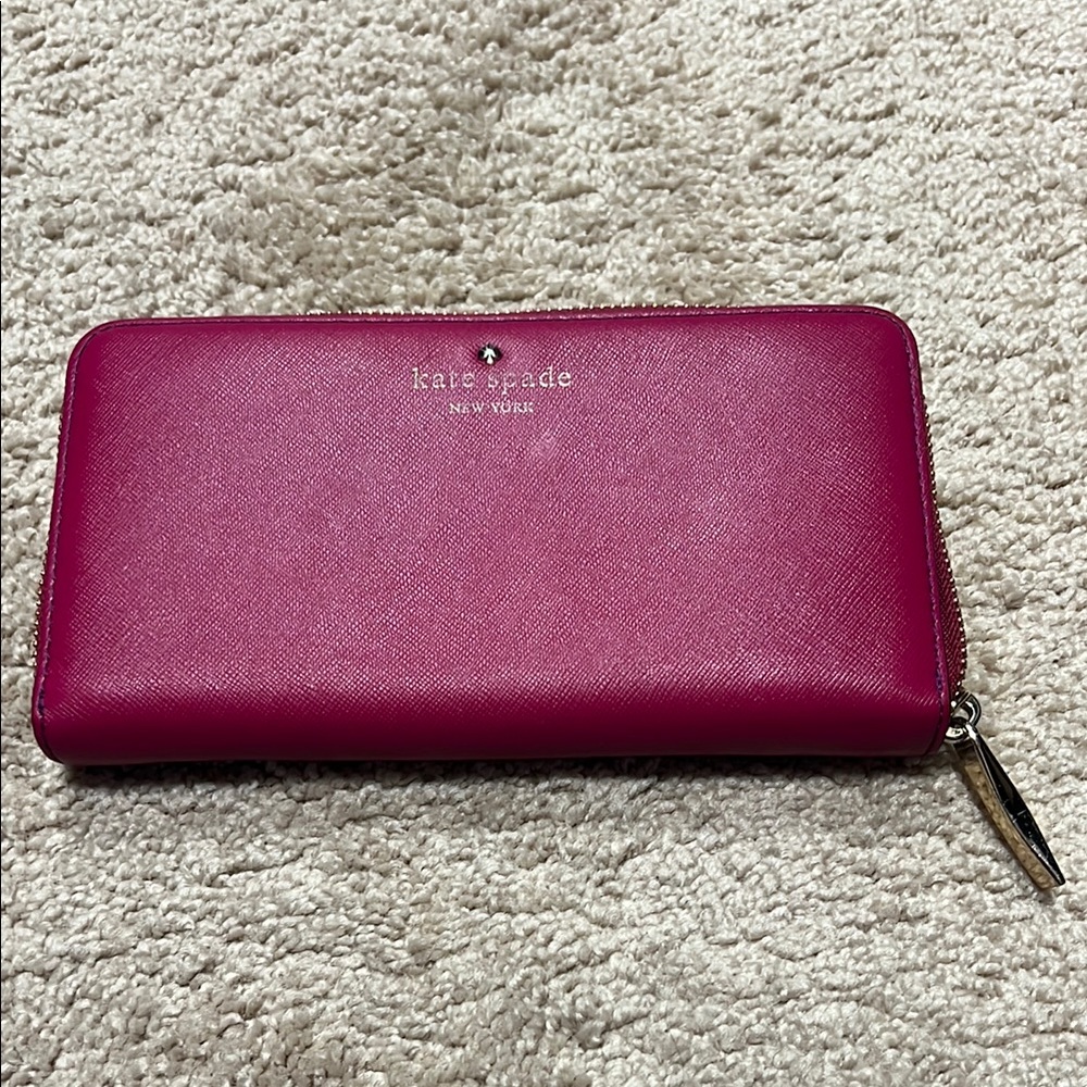 Kate Spade Pink Saffiano Leather Wallet